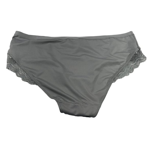 Sophie B Women's Sz XL Panty Brief Hi Cut Leg Lace Accent Gray New Without Tags - Picture 2 of 8